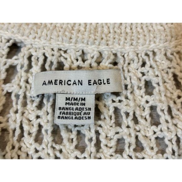 American Eagle cream BoHo sweater size M - Picture 8 of 9